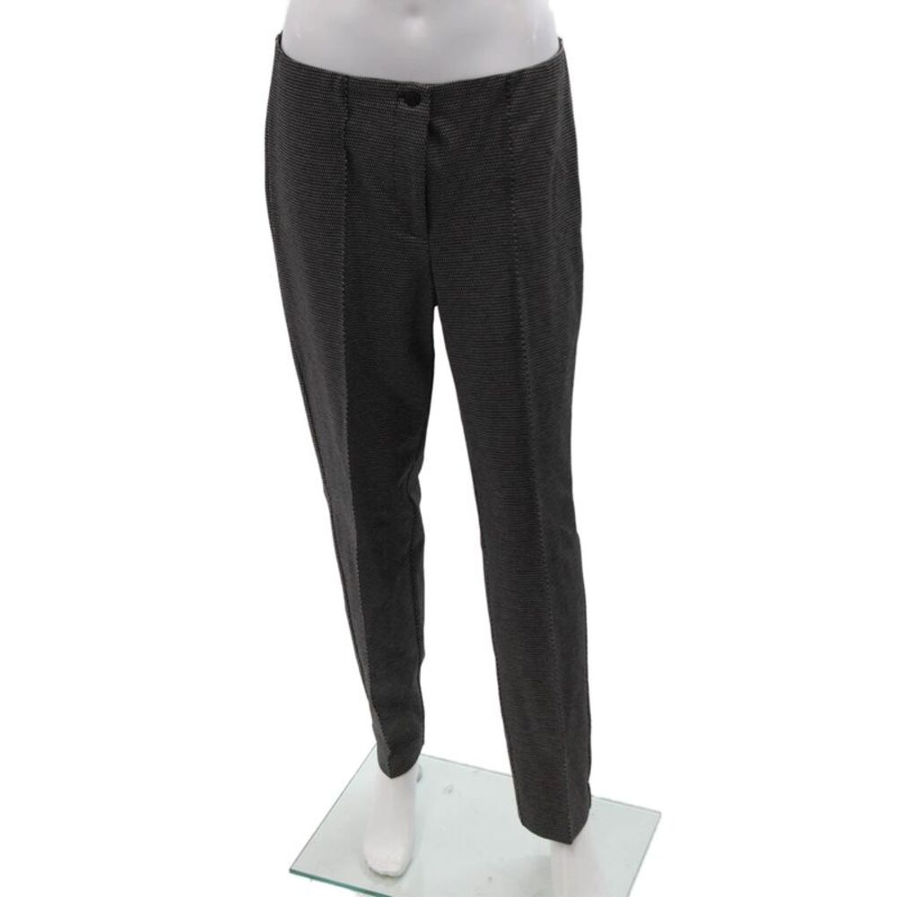 Cambio Women Dress Pants Black Geometric Viscose Nylon Elastane Size 12